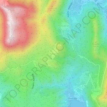 Topografische Karte Fterno Höhe Relief