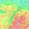 Topografische Karte Brüssel, Höhe, Relief