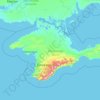 Topografische Karte Republik Krim, Höhe, Relief