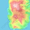 Topografische Karte Lajes das Flores, Höhe, Relief