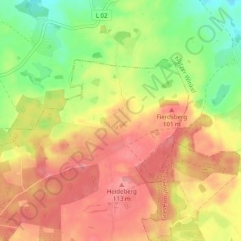 Topografische Karte Hoikendorf, Höhe, Relief