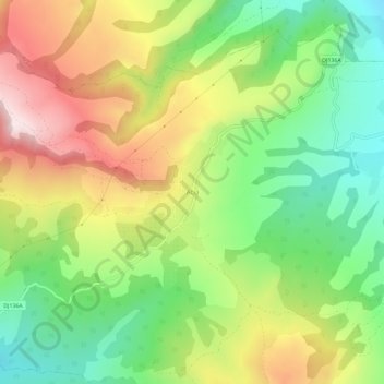 Topografische Karte Atia, Höhe, Relief