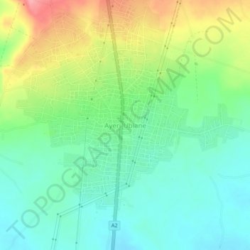 Topografische Karte Ayeri-Ubiane, Höhe, Relief