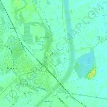 Topografische Karte Ospitale, Höhe, Relief