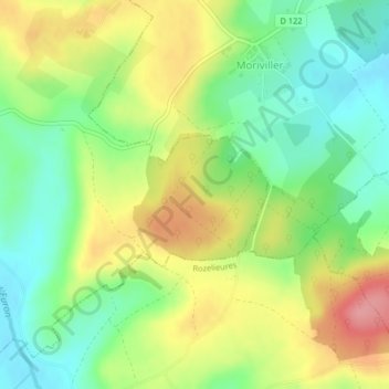 Topografische Karte Filiere, Höhe, Relief