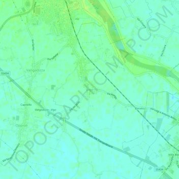 Topografische Karte Vigo, Höhe, Relief