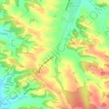 Topografische Karte Saint-Anne, Höhe, Relief