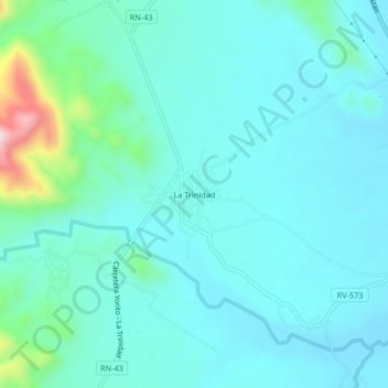 Topografische Karte La Trinidad, Höhe, Relief