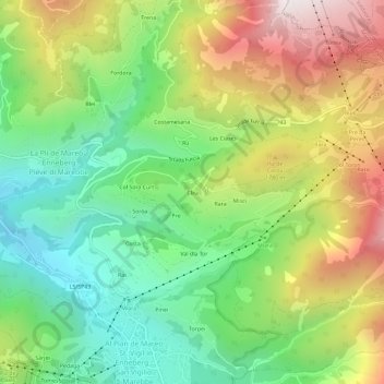 Topografische Karte Clea, Höhe, Relief