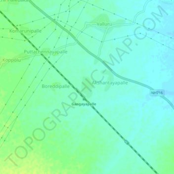 Topografische Karte Chhatram, Höhe, Relief