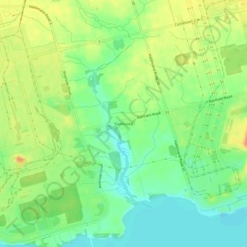 Topografische Karte Nanticoke, Höhe, Relief