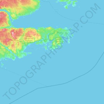 Topografische Karte White Head Island, Höhe, Relief