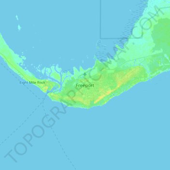 Topografische Karte Freeport, Höhe, Relief