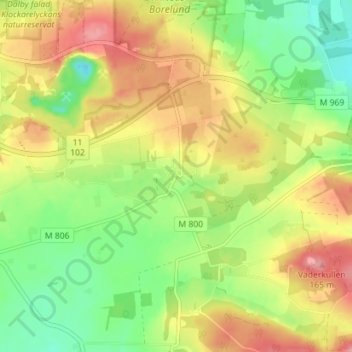 Topografische Karte Björnstorp, Höhe, Relief