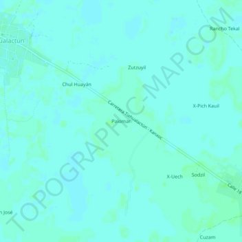 Topografische Karte Palomar, Höhe, Relief