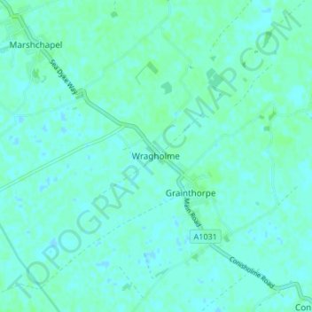 Topografische Karte Wragholme, Höhe, Relief