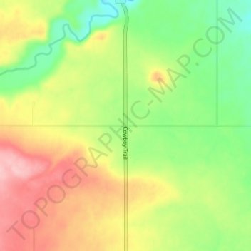 Topografische Karte Twin Butte, Höhe, Relief