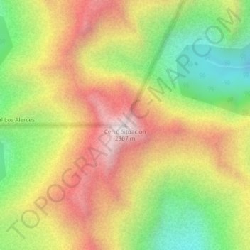 Topografische Karte Cerro Situación, Höhe, Relief