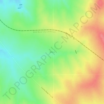 Topografische Karte Deora, Höhe, Relief