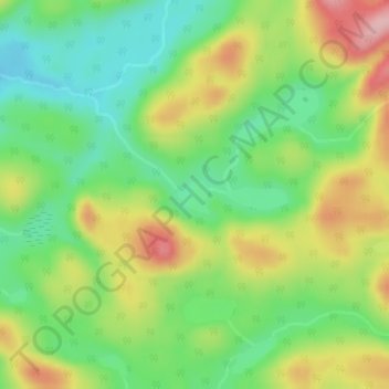 Topografische Karte Lac Chapeau, Höhe, Relief