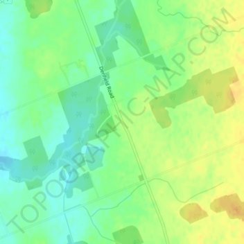 Topografische Karte Denfield, Höhe, Relief
