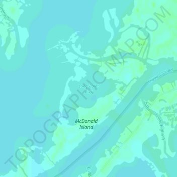 Topografische Karte Long Point Bay, Höhe, Relief