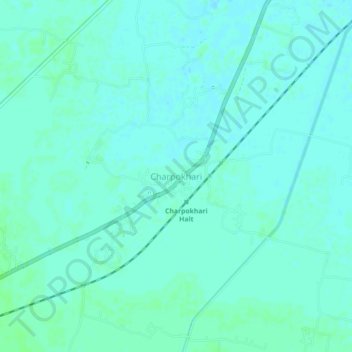 Topografische Karte Charpokhari, Höhe, Relief