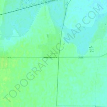 Topografische Karte Vizireni, Höhe, Relief