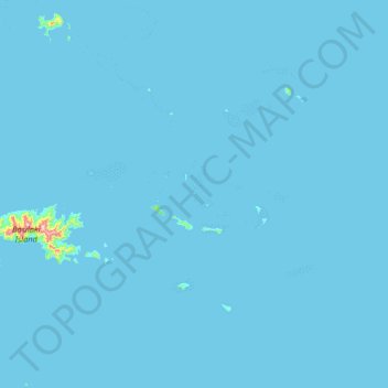 Topografische Karte Pender Island, Höhe, Relief