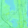 Topografische Karte Palm Beach Lakes, Höhe, Relief