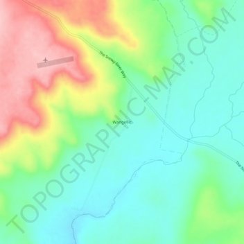 Topografische Karte Wangellic, Höhe, Relief