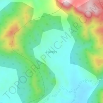 Topografische Karte Zolambe, Höhe, Relief