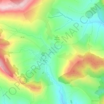 Topografische Karte Forțeni, Höhe, Relief