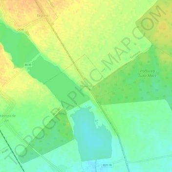 Topografische Karte Ilfoveni, Höhe, Relief