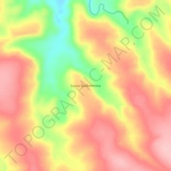 Topografische Karte Santa Guilhermina, Höhe, Relief