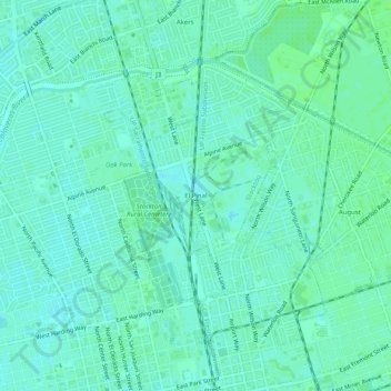 Topografische Karte El Pinal, Höhe, Relief