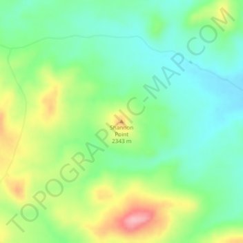 Topografische Karte Shannon Point, Höhe, Relief