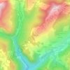 Topografische Karte Mont Caly, Höhe, Relief