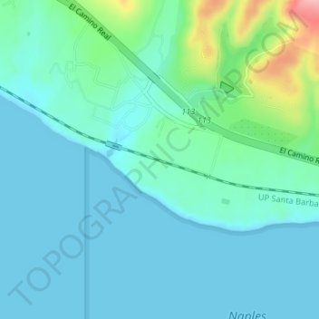 Topografische Karte Naples, Höhe, Relief