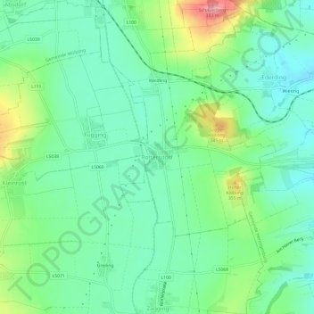 Topografische Karte Rottersdorf, Höhe, Relief