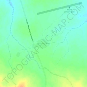 Topografische Karte Burringurrah, Höhe, Relief