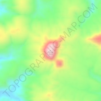 Topografische Karte Mount Elvire, Höhe, Relief