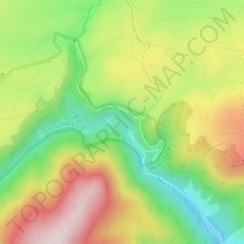 Topografische Karte Runcu, Höhe, Relief