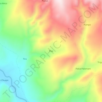 Topografische Karte Pisa, Höhe, Relief