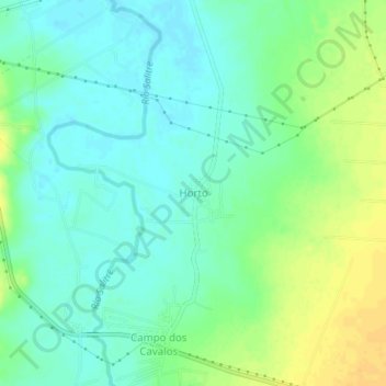 Topografische Karte Horto, Höhe, Relief