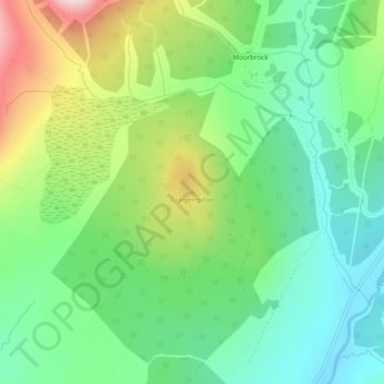 Topografische Karte Craigengillan, Höhe, Relief