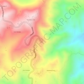 Topografische Karte Big C2, Höhe, Relief