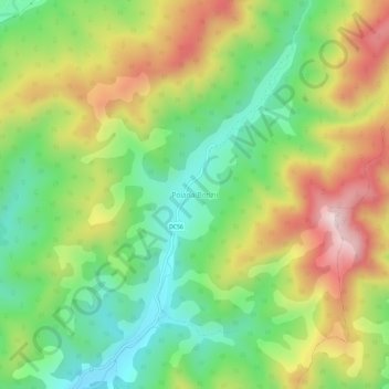 Topografische Karte Poiana Botizii, Höhe, Relief