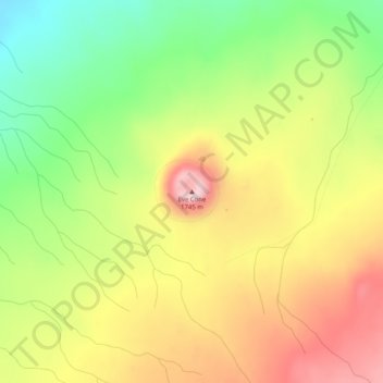 Topografische Karte Eve Cone, Höhe, Relief