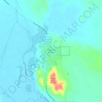 Topografische Karte Tecopa Hot Springs, Höhe, Relief